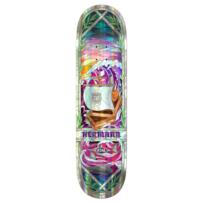 Real Hermann Holographic Rainbow Foil Cathedral Deck 8.38
