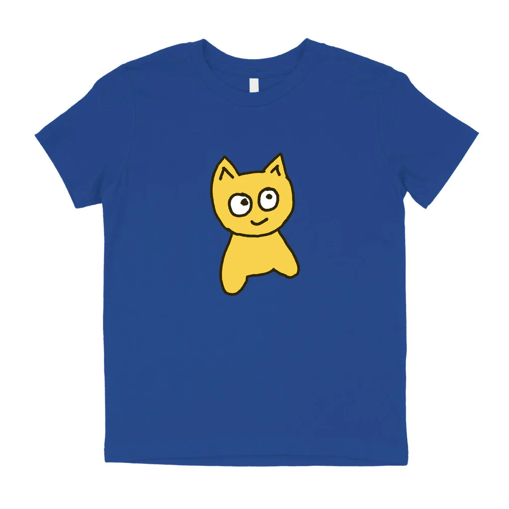 Meow Big Cat Youth T-Shirt - Royal