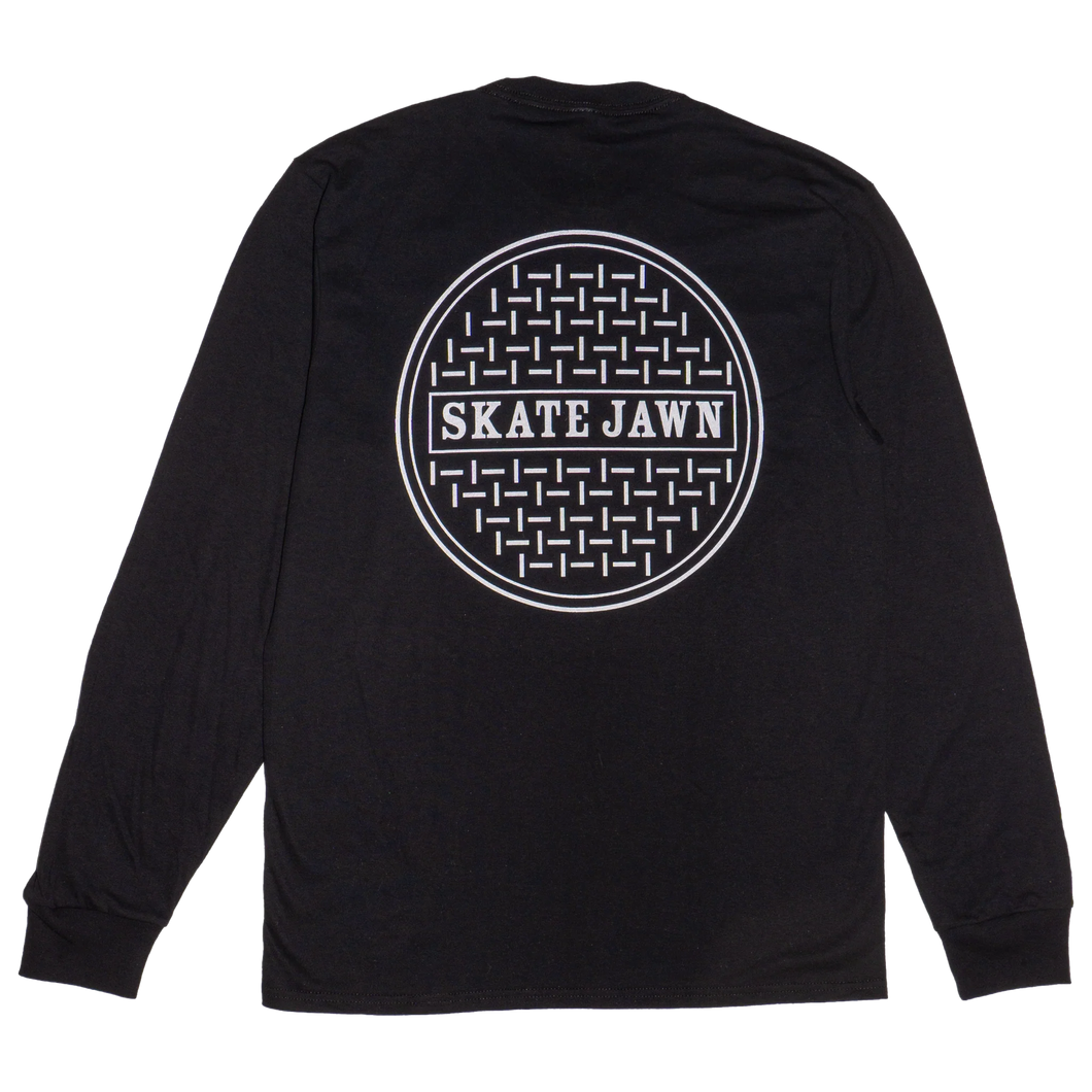 Skate Jawn Sewer Cap Long Sleeve T-Shirt Black