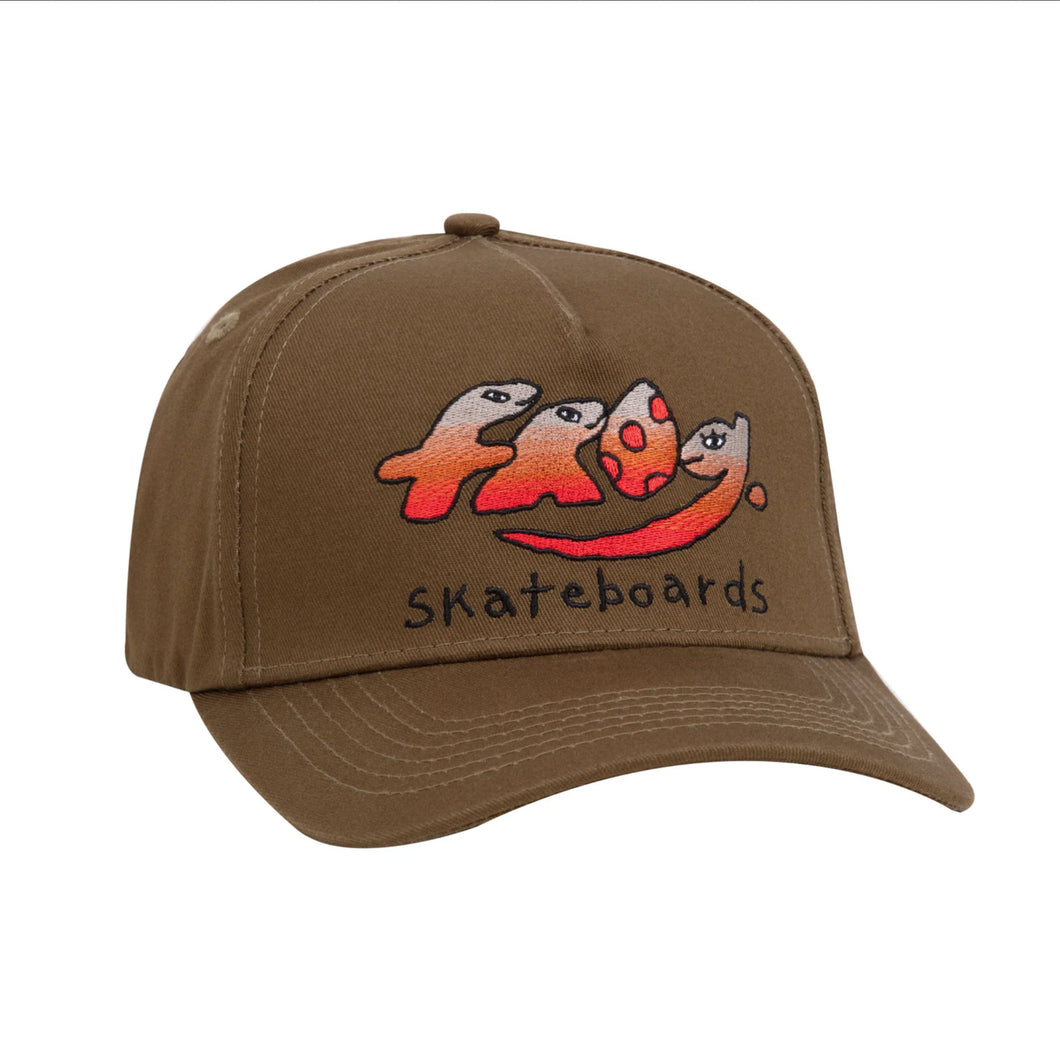 Frog Skateboards Dino Logo 5-Panel Hat (Olive)