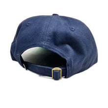 Load image into Gallery viewer, Picture Show Skateboards VHS Logo Strapback Short Brim Hat Navy
