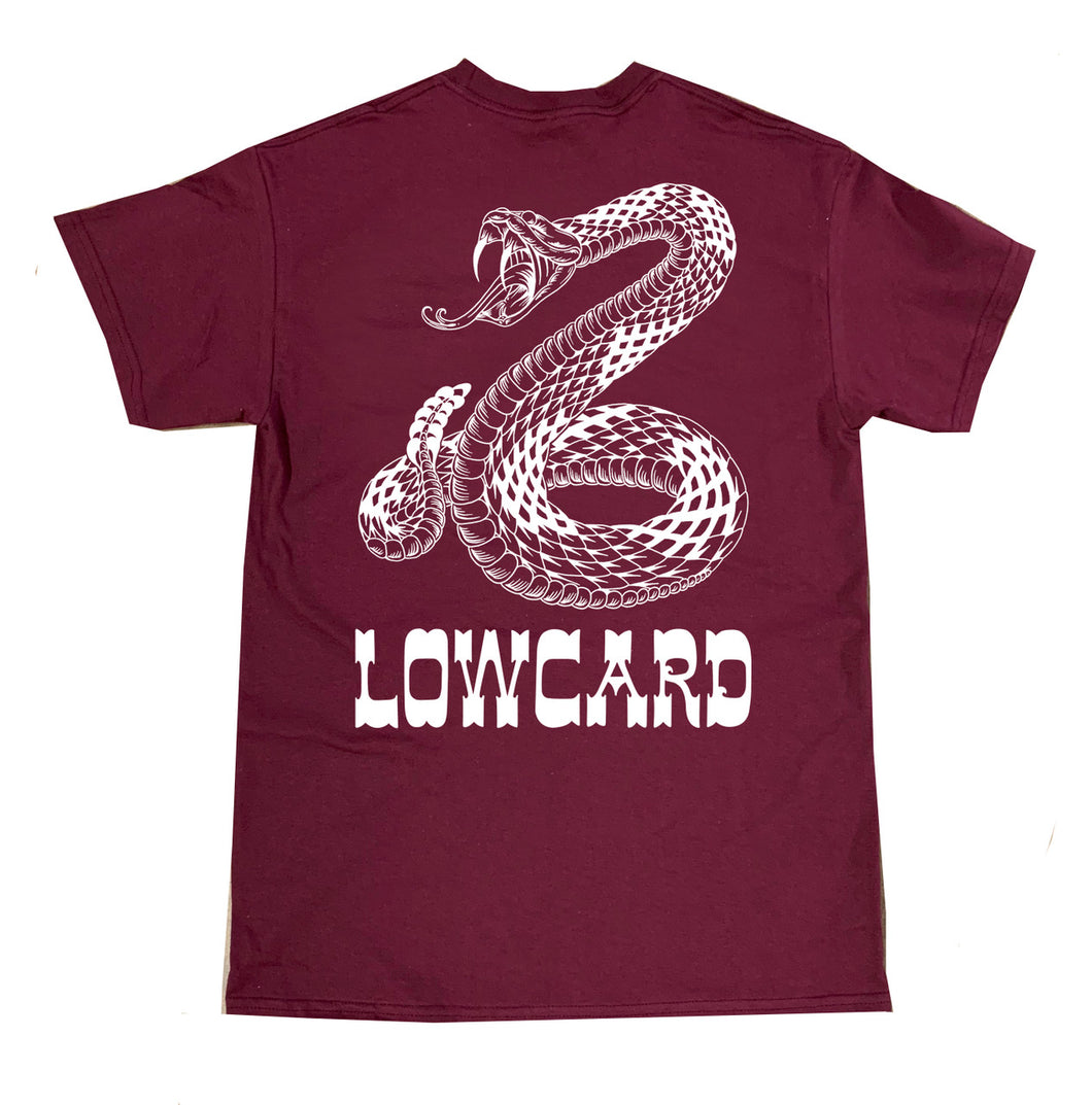 Low Card Rattler T-Shirt Maroon