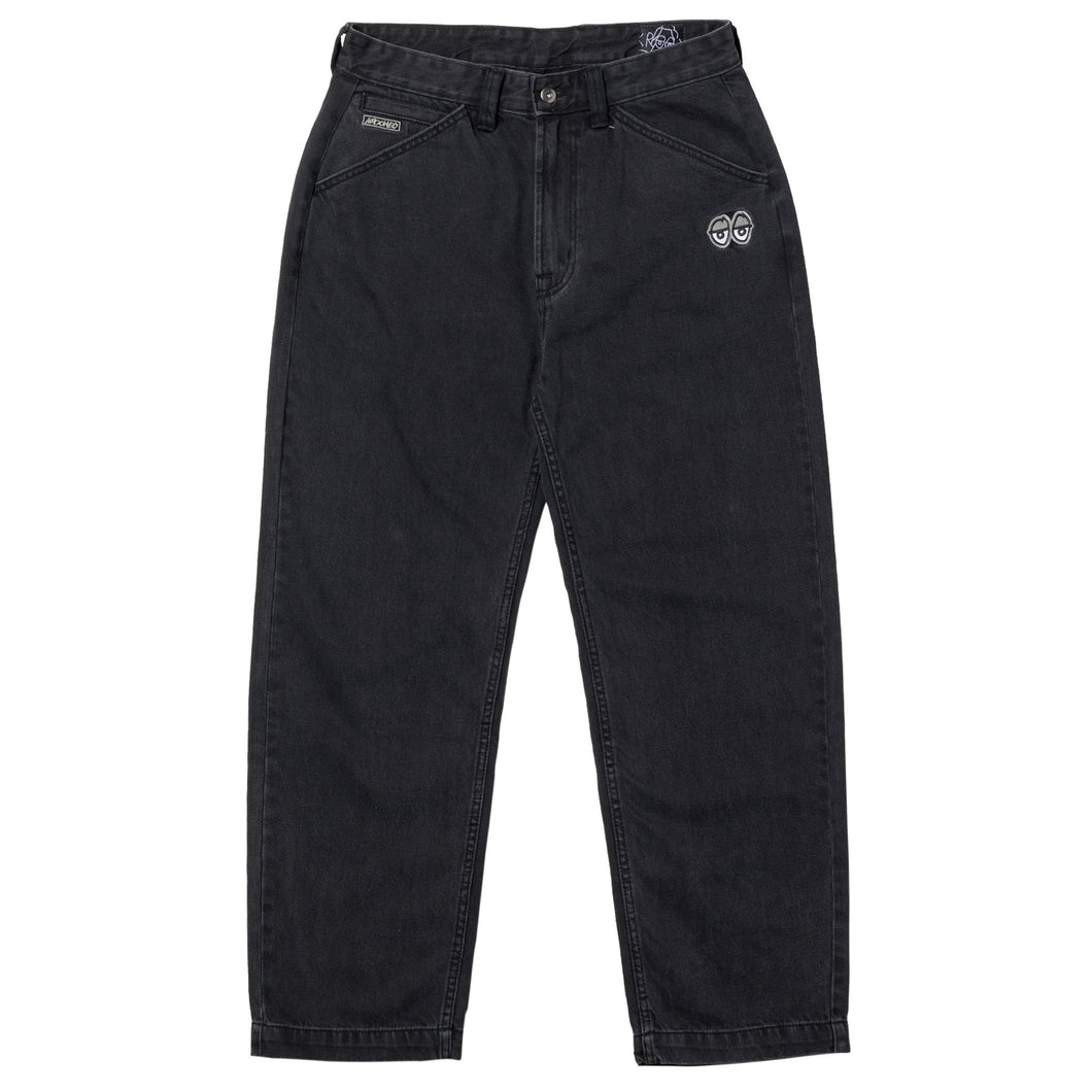 Krooked Eyes Denim Twill Pants Black