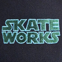 Load image into Gallery viewer, Skateworks Classic Logo Snapback Contrast Trucker Hat Black/Ecru/Forest
