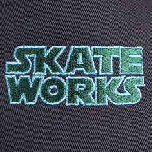 Load image into Gallery viewer, Skateworks Classic Logo Snapback Contrast Trucker Hat Coal/Black/Forest

