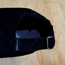 Load image into Gallery viewer, Theories Skateboards Crest Corduroy Strapback Hat Black
