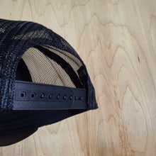 Load image into Gallery viewer, Skateworks Classic Logo Snapback Contrast Trucker Hat Coal/Black/Orange
