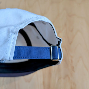 Loophole Wheels Brush Strapback Hat - White/Blue