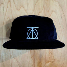 Load image into Gallery viewer, Theories Skateboards Crest Corduroy Strapback Hat Black
