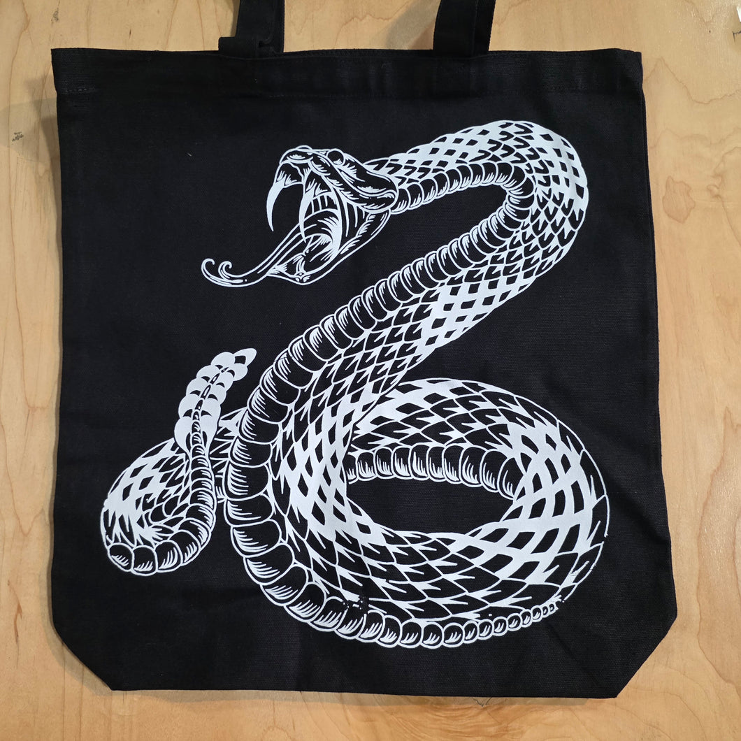Low Card Rattler Tote Bag Black