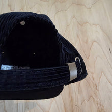 Load image into Gallery viewer, Skateworks Classic Logo Corduroy Strapback Hat Black/White
