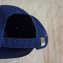 Load image into Gallery viewer, Skateworks Classic Logo Five Panel Strapback Hat Midnight Blue/Yellow
