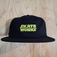 Load image into Gallery viewer, Skateworks Classic Logo Strapback Hat Black/Yellow
