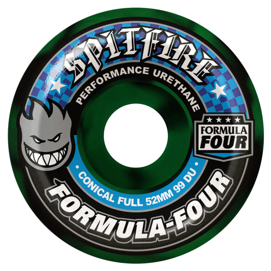 Spitfire Formula Four Green/Black Conical Full 99A – Skateworks Spitfire Formula Four Green/Black Conical Full 99A – Skateworks