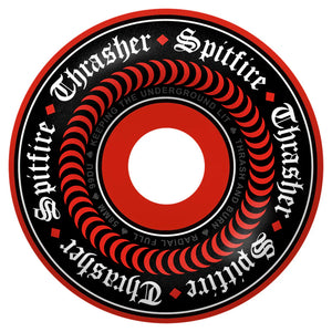 Spitfire x Thrasher Formula Four Oath Red Radial Full Wheels 58mm 99a