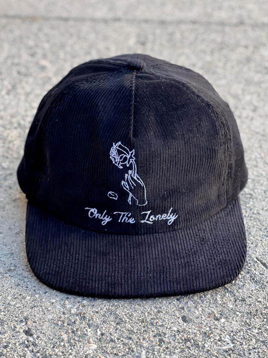 Lovesick Only The Lonely - Black Corduroy Hat