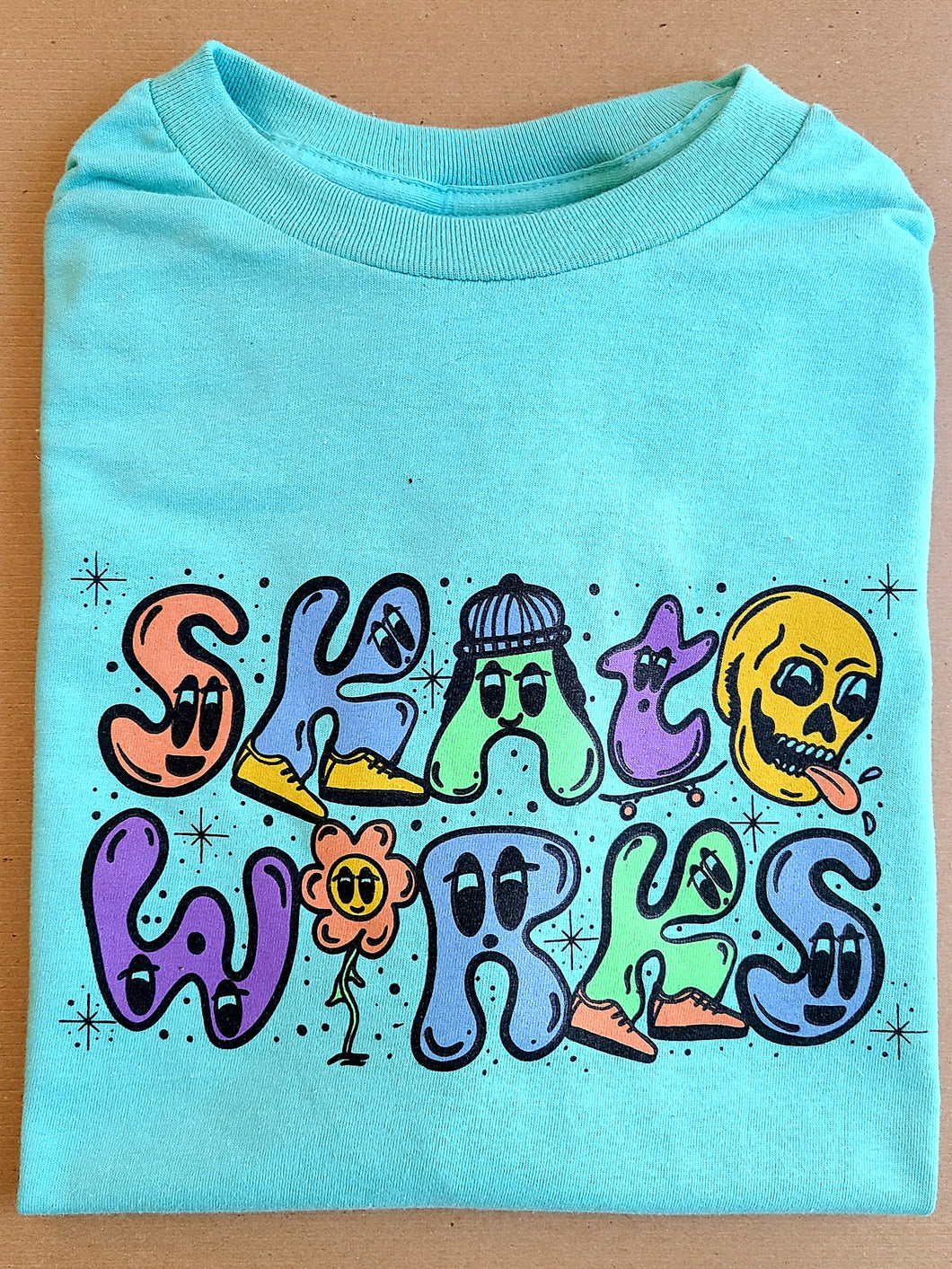 Skateworks Vince Duran T-Shirt Light Blue
