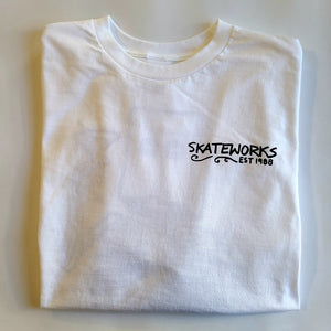Skateworks X Todd Francis Sketchy Skate Shop Day Long Sleeve T-Shirt White