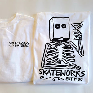 Skateworks X Todd Francis Sketchy Skate Shop Day Long Sleeve T-Shirt White