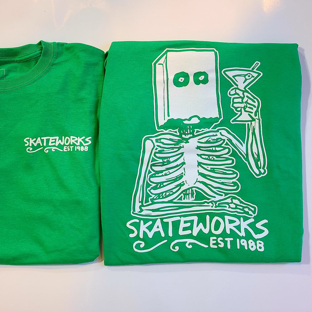 Skateworks X Todd Francis Sketchy Skate Shop Day T-Shirt Green