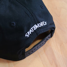 Load image into Gallery viewer, Skateworks X Todd Francis Sketchy Skate Shop Day Snapback Hat Black
