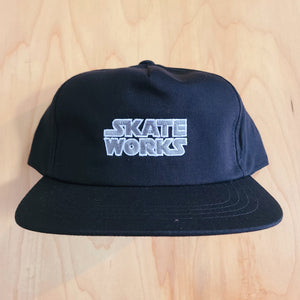 Skateworks Classic Logo Snapback Hat Black