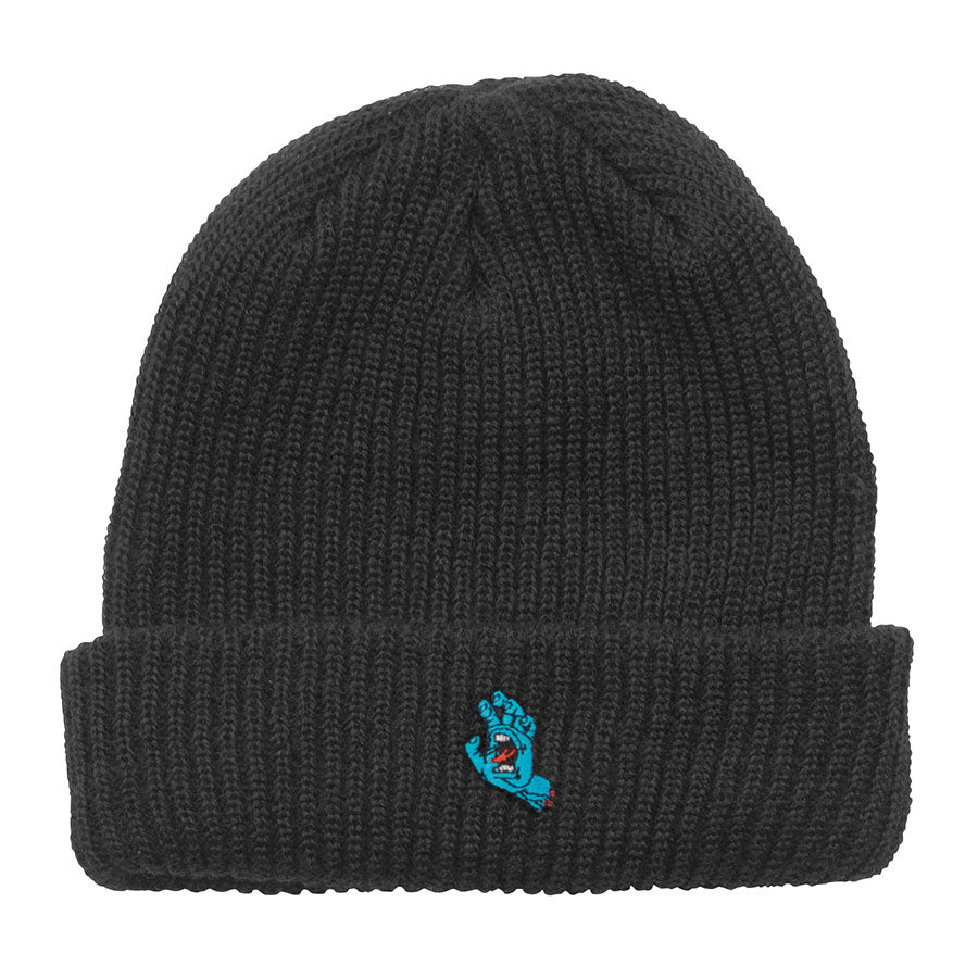 Santa Cruz Screaming Hand Beanie Long Shoreman Black