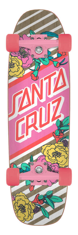 Santa Cruz 8.4in x 29.4in Floral Stripe Street Skate Street Cruzer