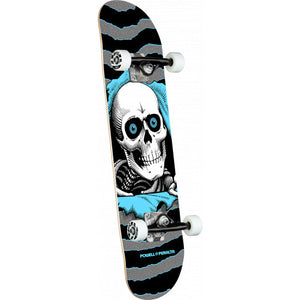 Powell Peralta Ripper One Off Silver/Lt. Blue Birch Complete Skateboard - 7.75"