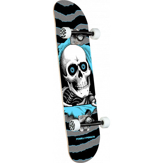 Powell Peralta Ripper One Off Silver/Lt. Blue Birch Complete Skateboard - 7.75