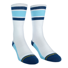 Load image into Gallery viewer, Merge4 - Haven Tall Blue Crew Sock
