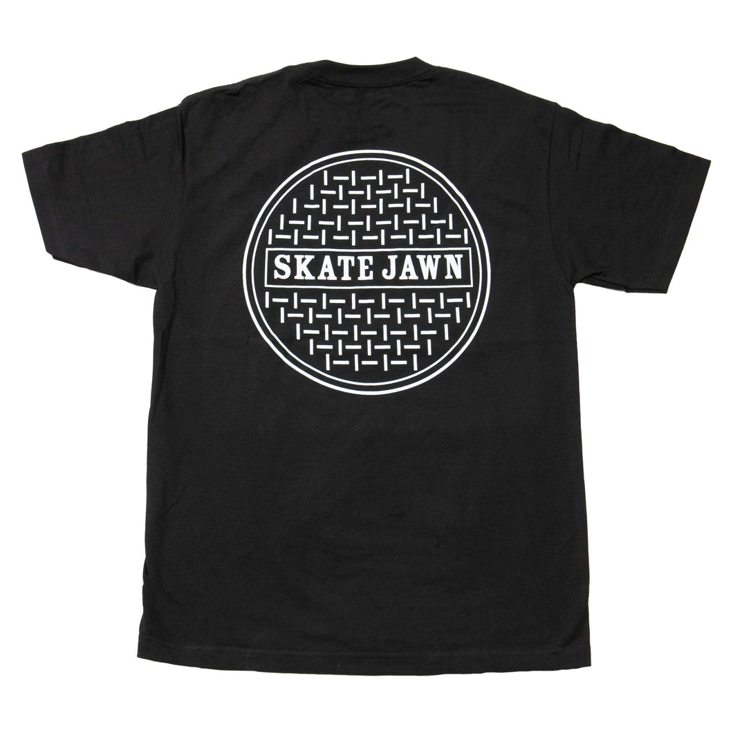 Skate Jawn Sewer Cap T-Shirt Black