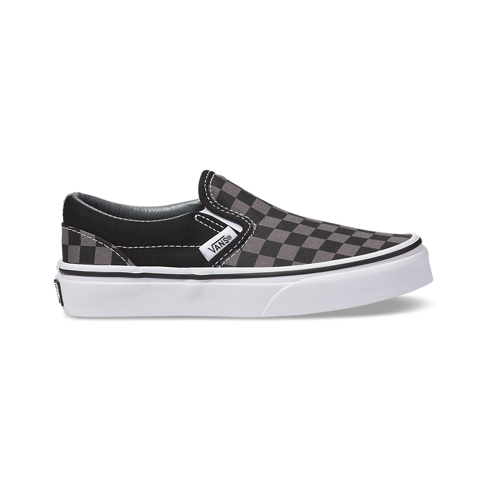 Vans black top pewter checkerboard