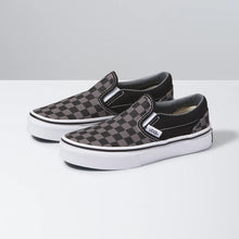 Load image into Gallery viewer, Vans Kids Classic Slip-On Checkerboard Black/Pewter
