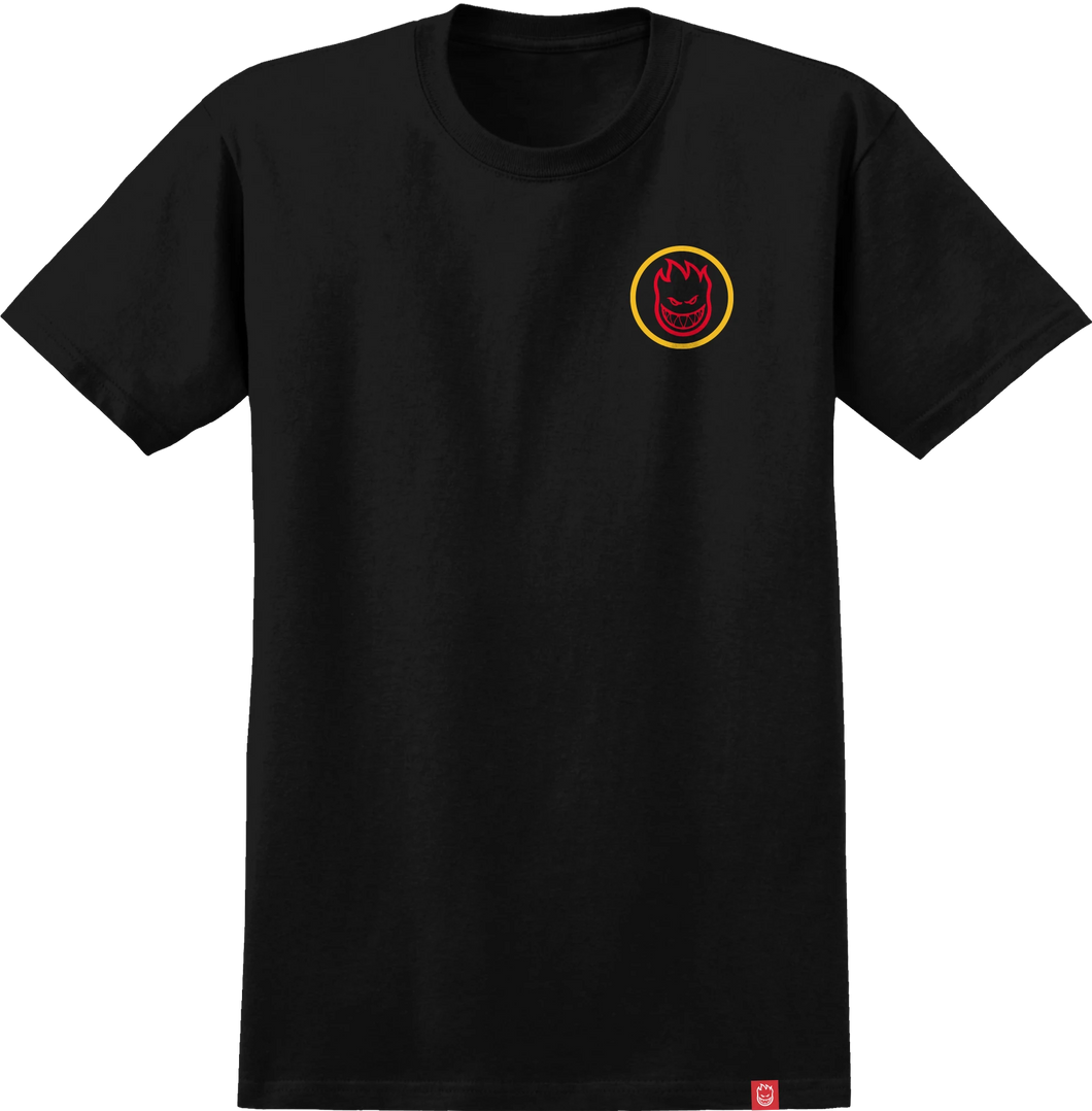Spitfire Classic Swirl Overlay T-Shirt Black/Red/Gold