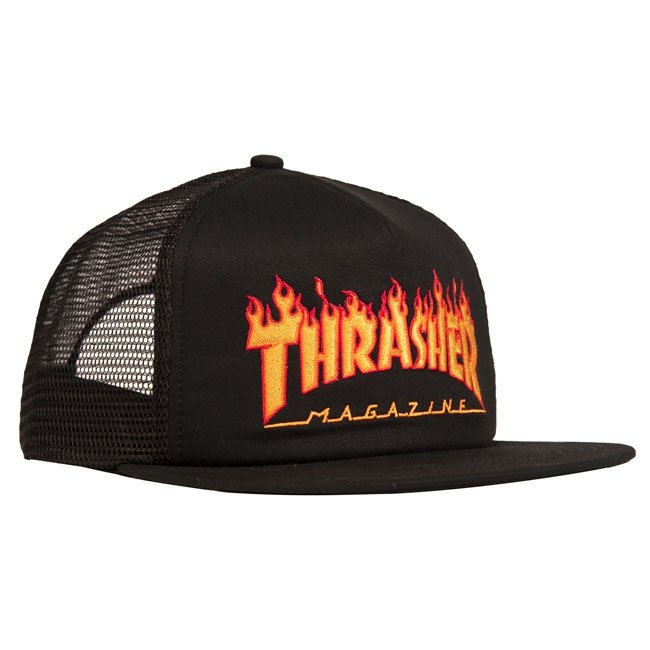 Thrasher Flame Logo Mesh Hat